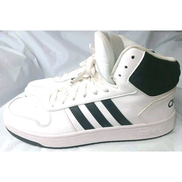 adidas Hoops 2.0 Men\'s Shoes Size 12 Mid White Black FY8617 Release Yr 2021 main image 9